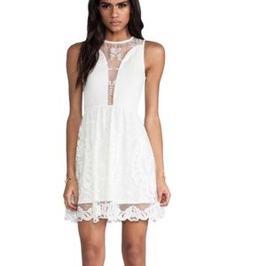 LOVE & LEMONS WHITE LACE MINI